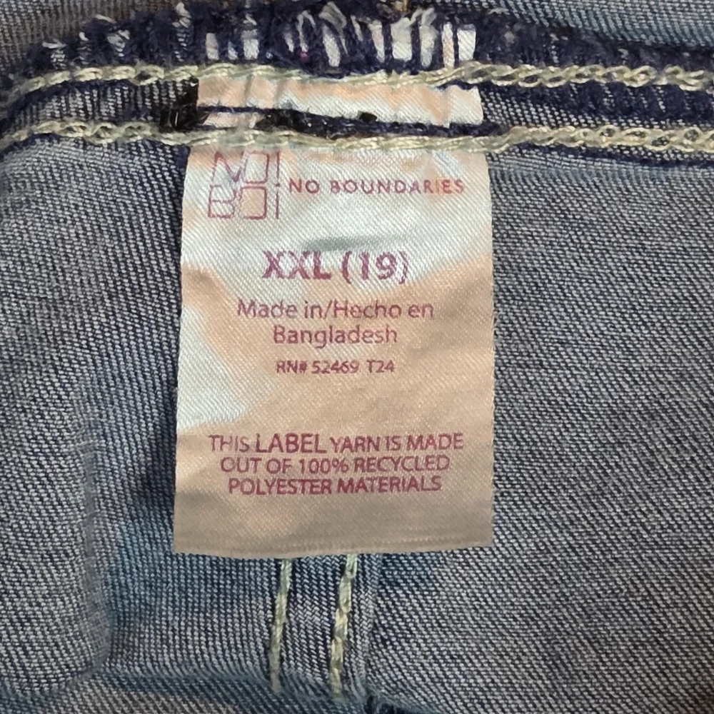 No Boundaries Shortalls Overalls Womens Juniors XXL (19) Distressed - Picture 14 of 14